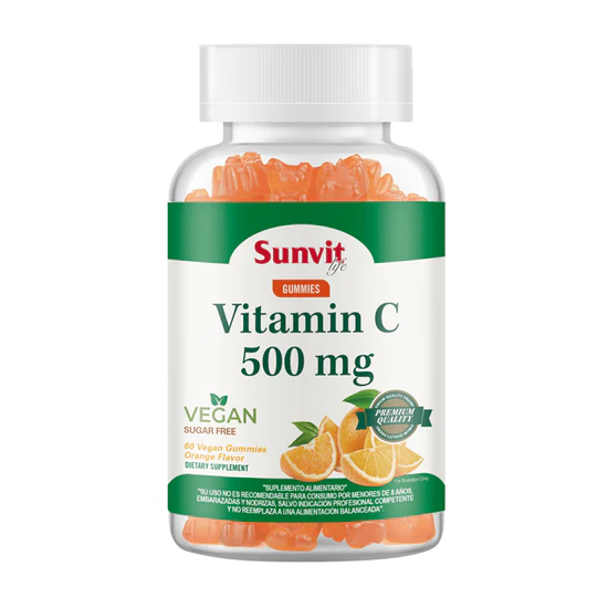 Gomitas Vitamina C 500mg, Naranja 60 Vegan Gummies, Svl