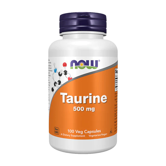 Taurine 500mg 100 Veg Caps, Now