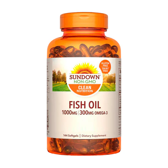 Fish Oil Clean Omega 3 Sundown 1000mg 144 Soft