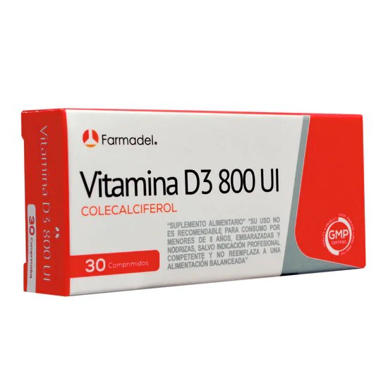 Vitamina D3 800 Ui 30 Comp