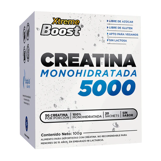 Creatina Monohidratada Xtreme Boost 20 Sachets Sin Sabor