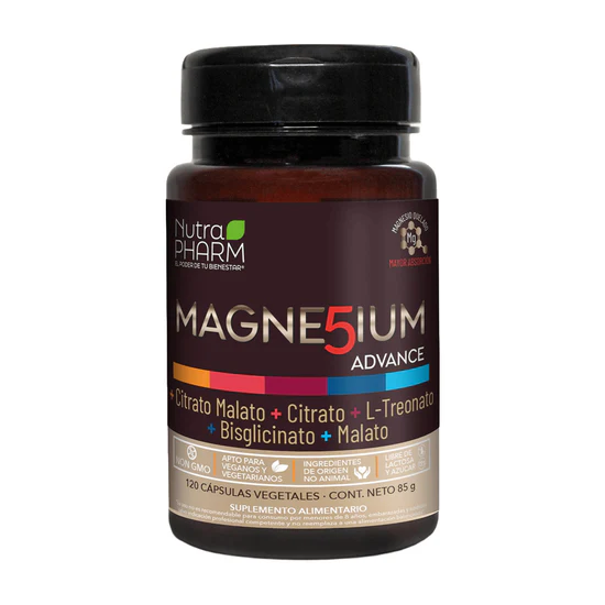 Magnesium 5 Advance 120 Cápsulas, Nutrapharm