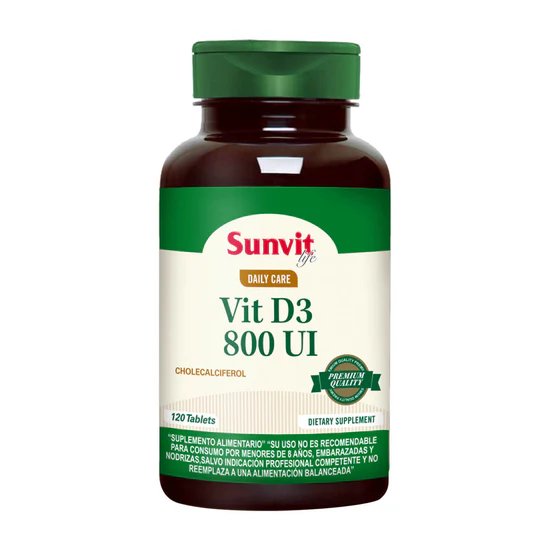 Vitamina D 800 Iu 120 Tabs
