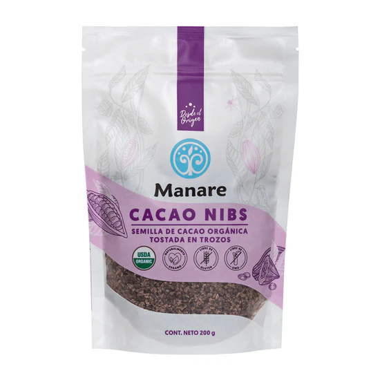 Cacao Orgánico Nibs 200 gr