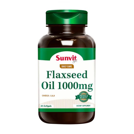 Flaxseed Oil Omega 3, 6Y 9 Con 60 Cápsulas Sunvit Life