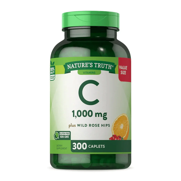 Vitamina C 1000mg Plus Con Rosa Mosqueta 300Caps