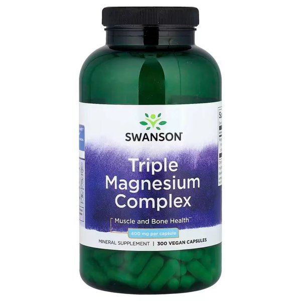 Triple Magnesio 400mg 300 Cápsulas Swanson