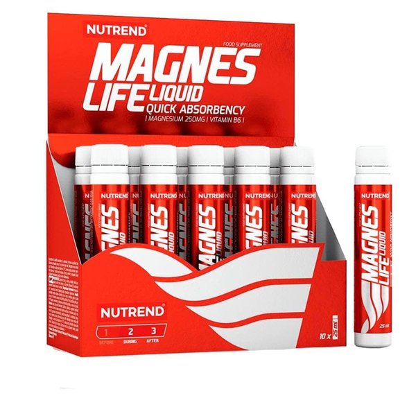 Caja Magneslife 10 Shot De Magnesio 25 ml Nutrend