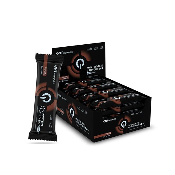 Caja Barras De Proteina Crunchy 12 Unidades Qnt