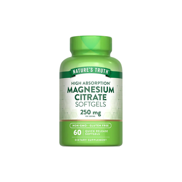 Citrato De Magnesio 250mg 60 Cápsulas Blandas