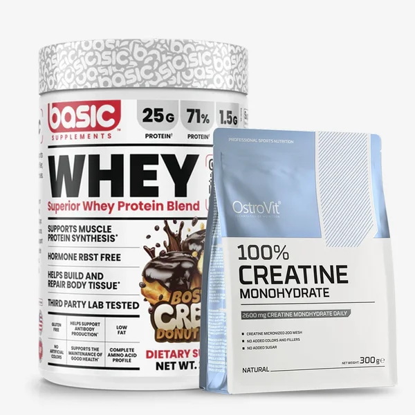 Pack Creatina Sin Sabor + Proteina Whey