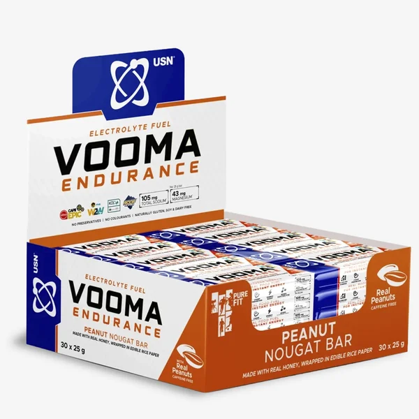 Por Vencer Caja Barra Vooma Race Electrolitos + Carbohidratos Peanut Nugat