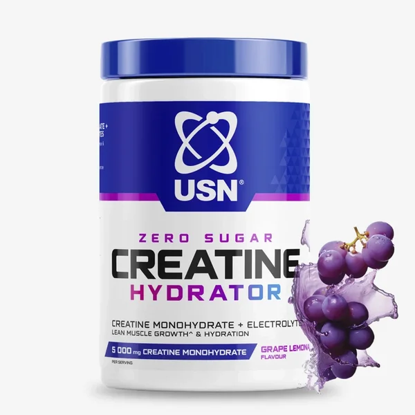 Por Vencer Creatina + Electrolitos Hydrator Zero Sugar Usn Grape