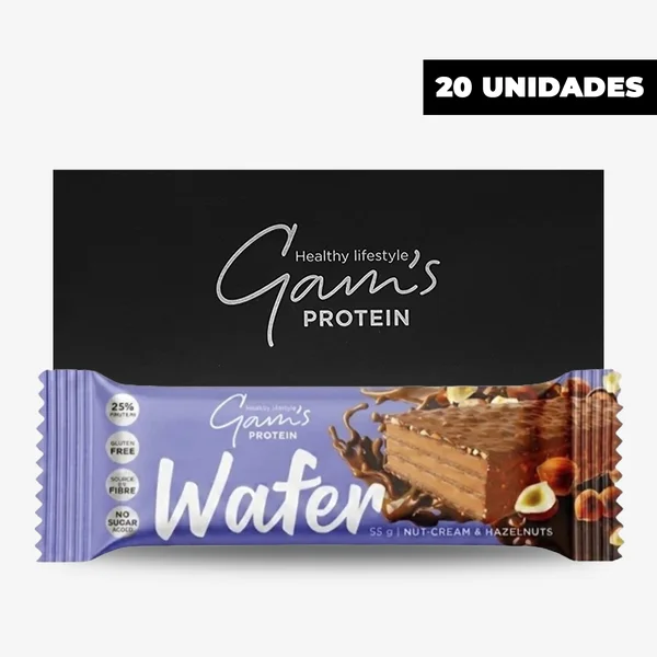 Caja Wafer Barra Proteína Gams
