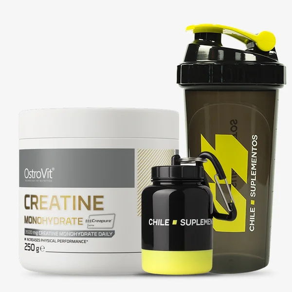 Pack Creatina Creapure + Shaker + Porta Proteina