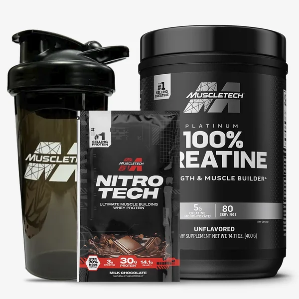 Pack Creatina + Muestra + Shaker Muscletech