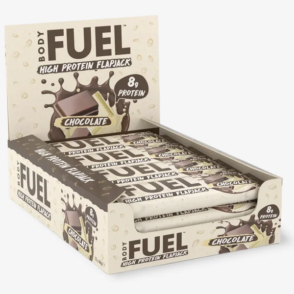 Caja Barra De Avena Body Fuel Flapjack Sabor Chocolate