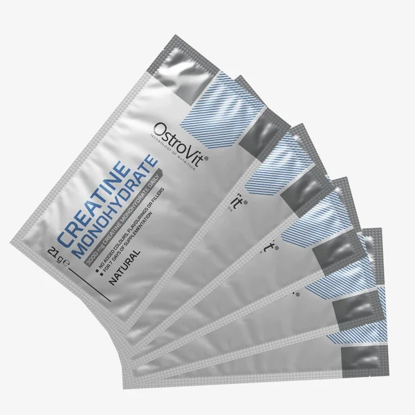 Pack 4X Creatina Monohidratada 21g Sin Sabor Ostrovit