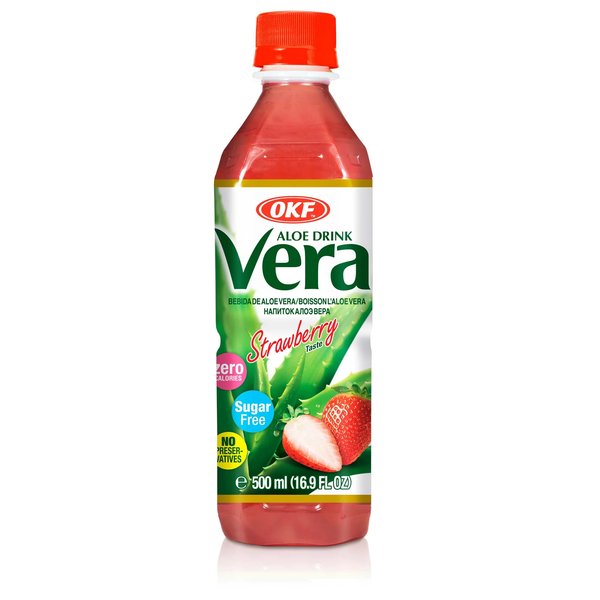 Bebida De Aloe Vera Sin Azúcar Sabor Frutilla 500 ml