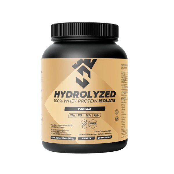 Whey Protein Isolate Hydrolyzed Sabor Vainilla 907gr