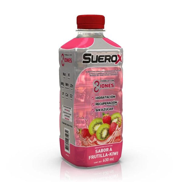 Suerox Formula 8 Iones Sin Azucar Sabor Frutilla-Kiwi 630 ml
