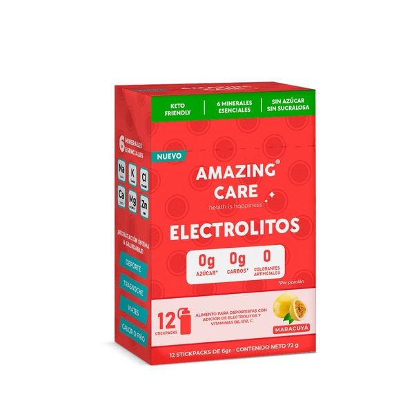 Bebida Electrolitos Sabor Maracuya Sin Azúcar 12 Sobres 6gr
