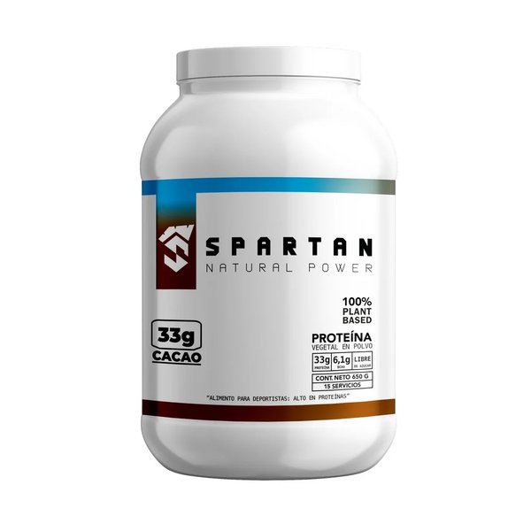 Spartan Natural Power Proteina Vegetal En Polvo 650 gr Sabor Cacao