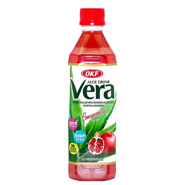 Bebida De Aloe Vera Sin Azúcar Sabor Granada 500 ml