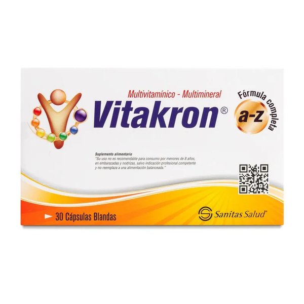 Vitakron Multivitaminico Y Multimineral 30 Cápsulas Blandas