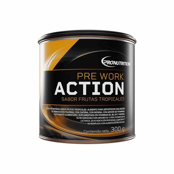 Pre Entreno Action Sabor Frutas Tropicales 300g
