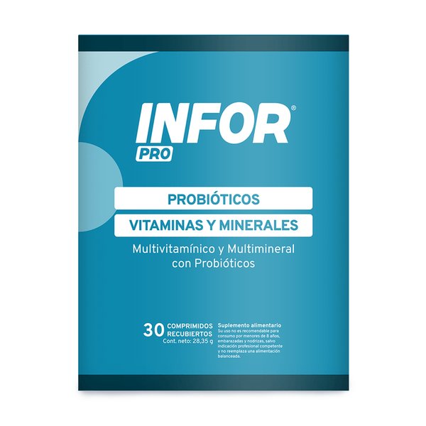 Info Pro Multivitamínico Y Multimineral Con Probióticos 30 Comprimidos