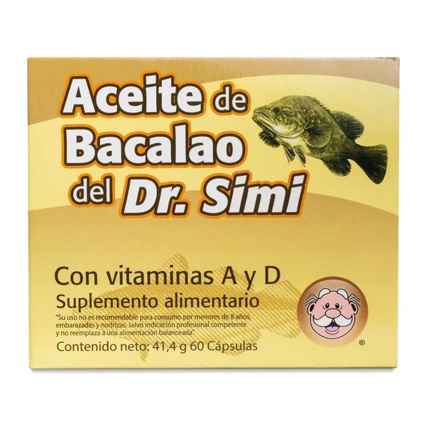 Aceite De Bacalao Del Dr Simi 60 Cápsulas