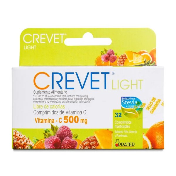 Crevet Light Vitamina C 500mg 32 Comprimidos Masticables