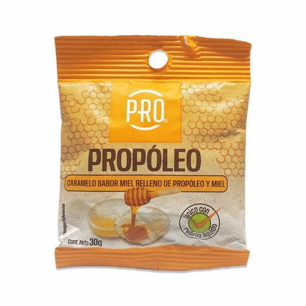 Caramelos Rellenos De Propóleo Con Miel Sabor Miel 30g