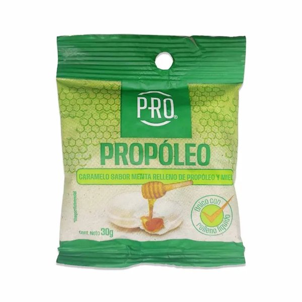 Caramelos Rellenos De Propóleo Con Miel Sabor Menta 30g