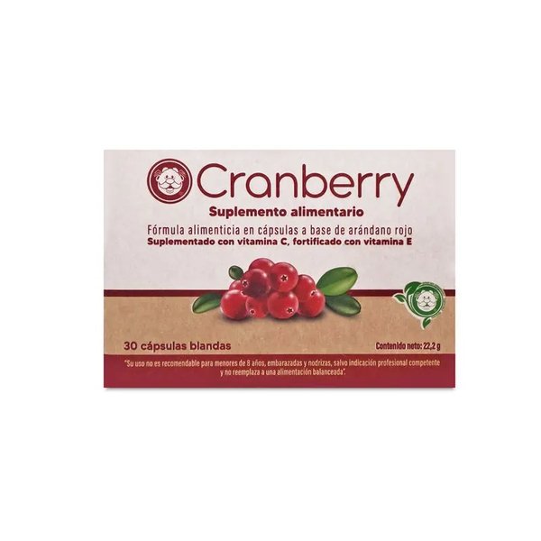 Cranberry Suplementado Con Vitamina C Y Fortificado Con Vitamina E 30 Cápsulas