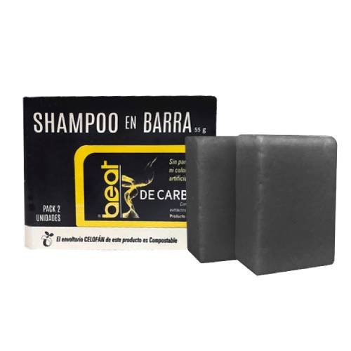Shampoo Sólido Carbón Beat 110g Pack 2 Un De 55g