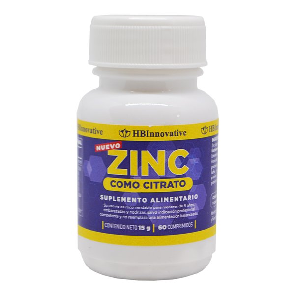 Zinc Citrato X60 Comprimidos, Fdc