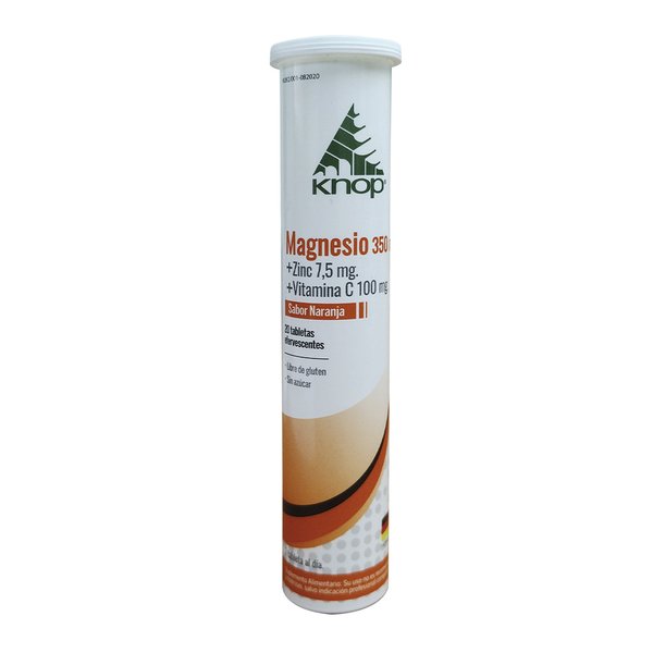Magnesio + Zinc +Vitamina C X 20Tabletas Efervescentes Knop Laboratorios