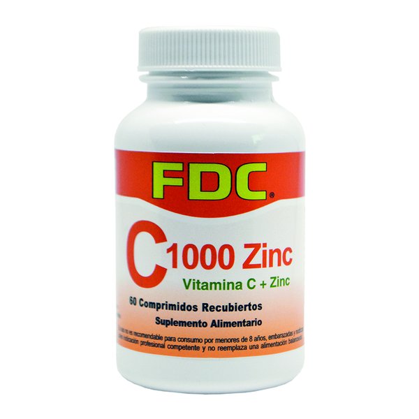 Vitamina C 1000mg + Zinc X 60 Comprimidos Fdc