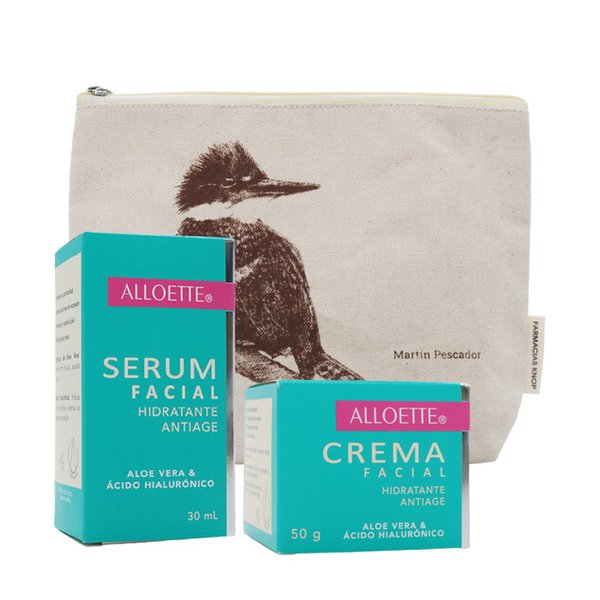 Pack Alloette Serum Facial Hidratante 30 ml + Crema Facial Hidratante 50g + Cosmetiquero