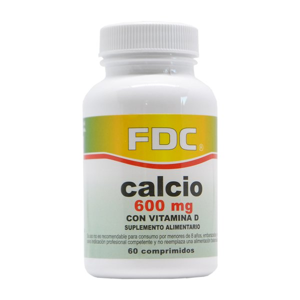 Calcio 600mg + Vitamina D X 60 Comprimidos Fdc