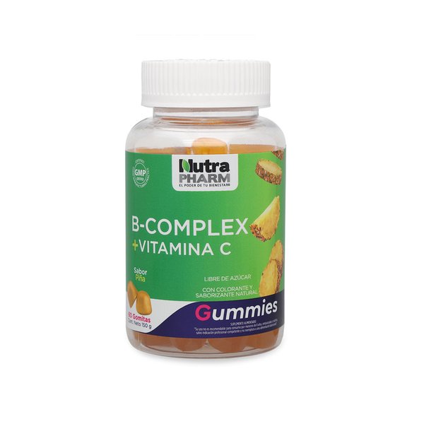 B-Complex + Vitamina C X60 Gomitas, Nutrapharm