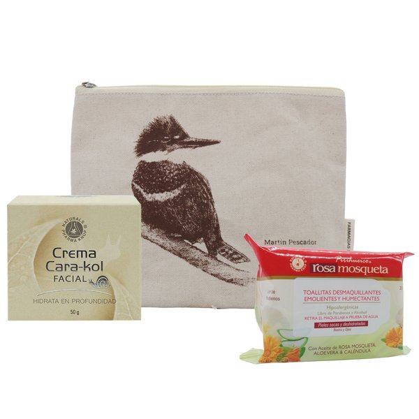 Pack Cara-Kol Crema Día 50g + Toalla Rosa Mosqueta + Cosmetiquero
