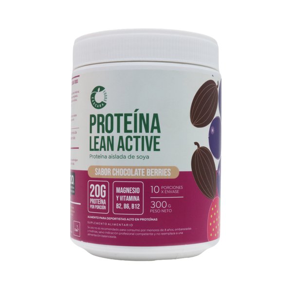 Proteína Lean Active Berries Choco 300g, Cascara