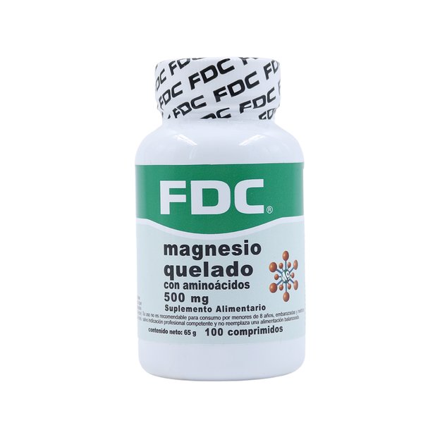 Magnesio Quelado 500mg X 100 Comprimidos Fdc
