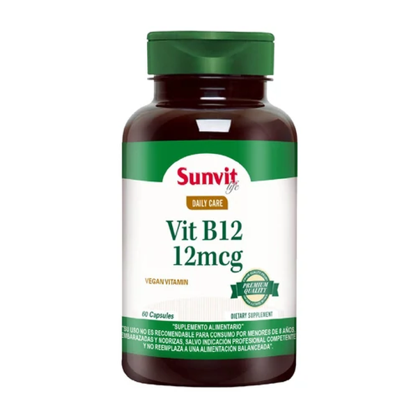 Vitamina B12 12mcg X 60 Cápsulas Sunvit Life