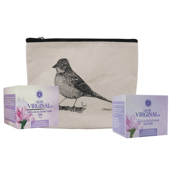 Pack Leche Virginal Crema Dia + Crema Noche 50g + Cosmetiquero