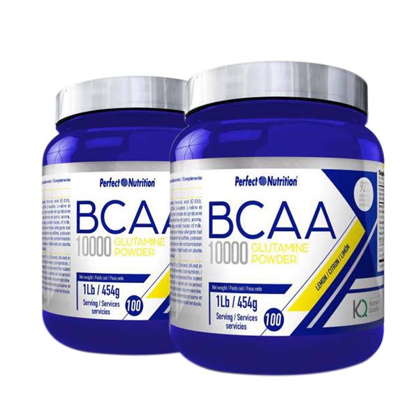 2 Bcaa + Glutamina Power 100 Porciones Perfect