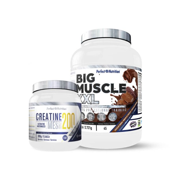 Big Muscle Xxl 6lb Perfect + Creatina 200 Mesh 300gr Sin Sabor